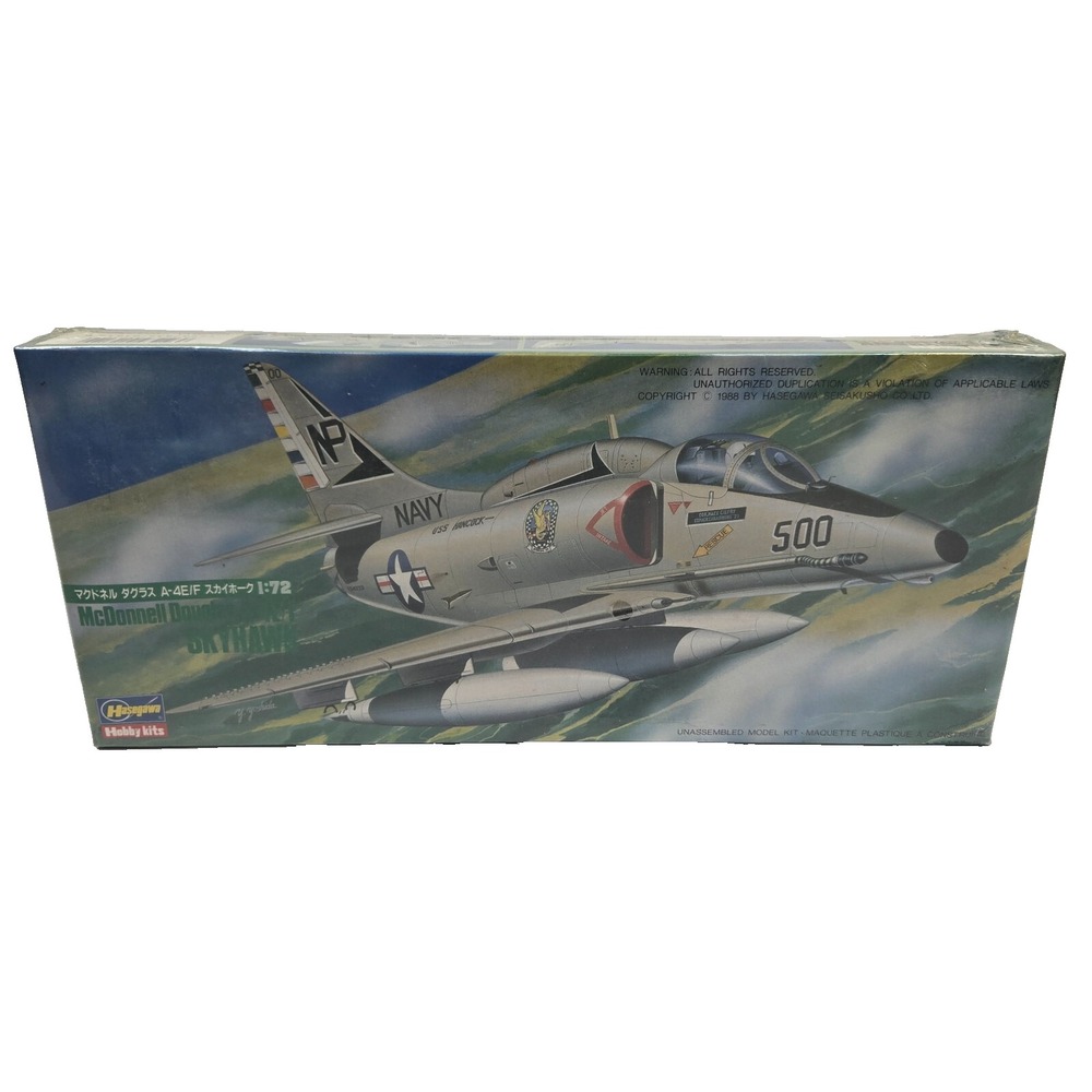 A-4E / F Skyhwak 614 - Hasegawa 1:72 Model Hobby Kit 1988‎ Sealed!